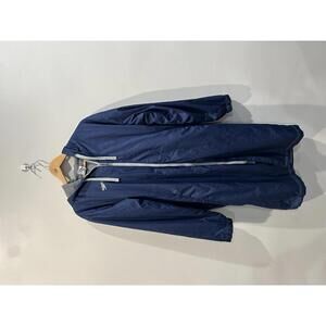 Speedo Navy Blue Fleece Lined Hoode Swim Parka Size MI’m